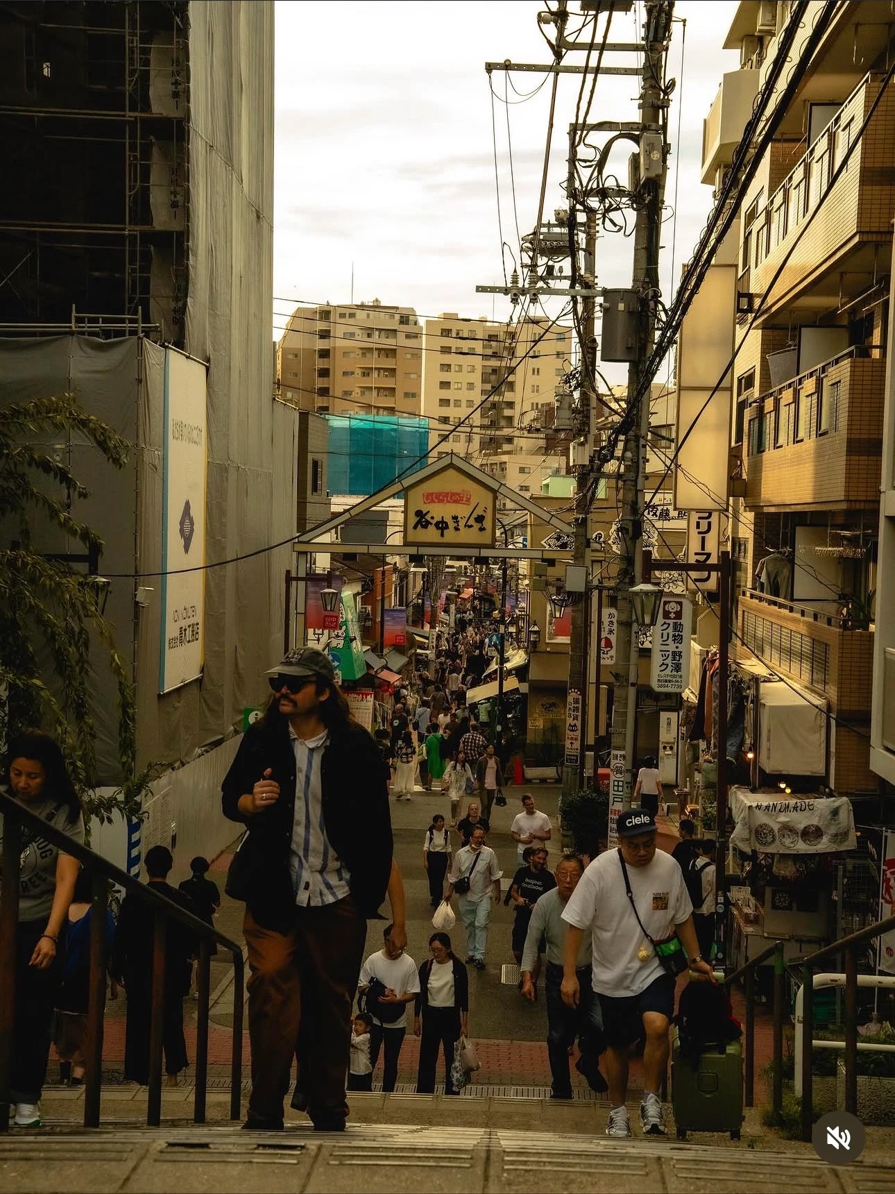 A shopping street, full of life
